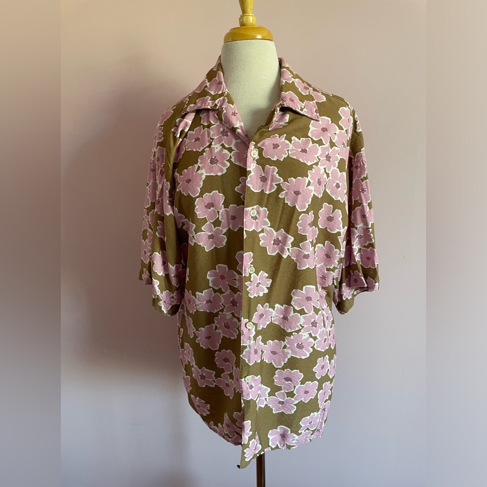 Jack & Jones Pink Floral Men's Shirt